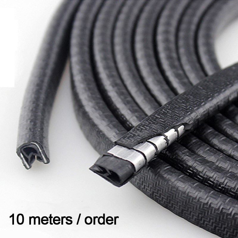 car door edge guards with internal aluminum metal clips