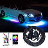 Car Underglow LED Lights Kits Atmosphere Lamp RGB APP Remote Control Underbody System Neon Light