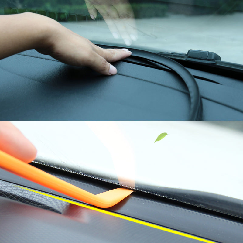 Car Windshield Rubber Sealing Strips Dashboard Gap Filler Noise Resistant