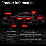 Car Door Rubber Seal Strip Double Layer Protector Seal Noise Insulation