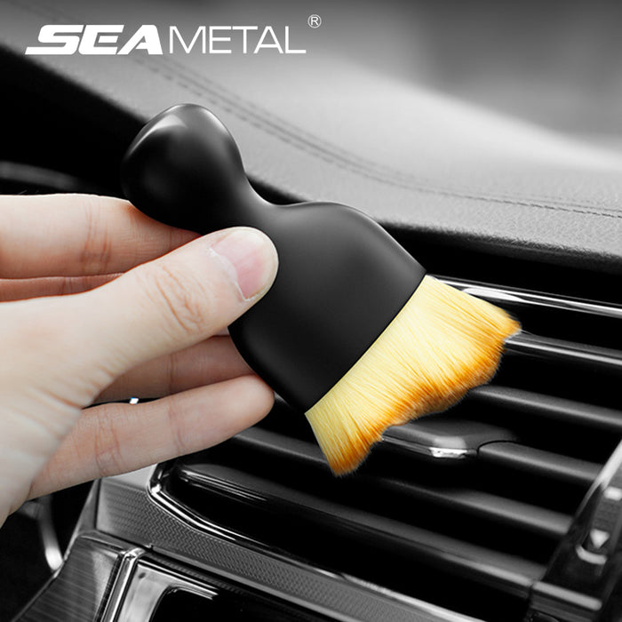 SEAMETAL Car Interior Cleaning Brush Wave Arc Curved Wash Brushes Car Crevice Dust Removal Brush