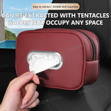 SEAMETAL Multi-Functional PU Leather Car Tissue Box Holder Storage Organizer