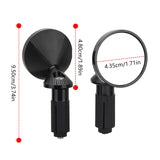 SEAMETAL Motorcycle Handlebar Rearview Mirror Handlebar Extended Rear View Mirror Blind Spot Wide View Safety Adjustable Mirror