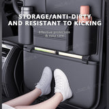 SEAMETAL PU Leather Car Seat Back Organizer With Pockets Kick Mats