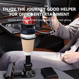 SEAMETAL  360°Adjustable Car Cup Holder Expander With Tray Phone Holder