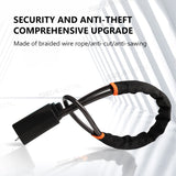 SEAMETAL Universal Car Steering Wheel Lock Auto Seat Belt Buckle Lock Anti-theft Device Steel Cable Lock for Truck SUV Van RV