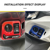 SEAMETAL PCX Accessories Ignition Switch Cover CNC Electric Door Lock Button Cover Protector For HONDA PCX125 PCX160 2021-2024