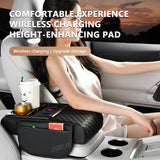 SEAMETAL Car Arm Rest Cushion Thicken High-Density Sponge Center Console Armrest Box Cover Wireless Charging