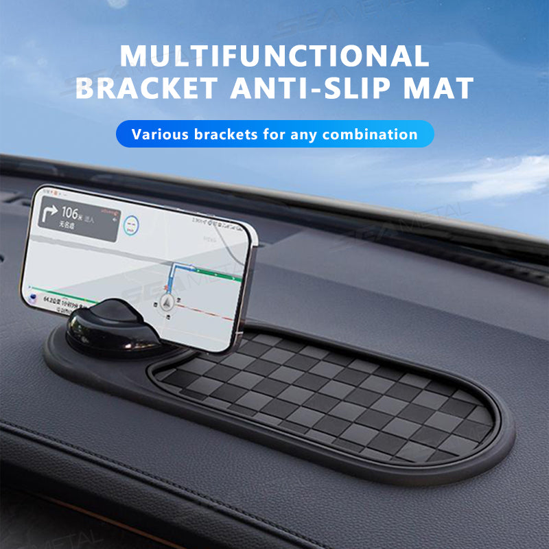 Car Anti-Slip Mat, 360° Rotatable Multifunctional Car Dashboard Mobile Phone Holder with Temporary Parking Number,