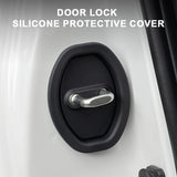SEAMETAL 4pcs Silicone Car Door Shock Absorber Elastic Anti-Collision Buffering Mat