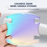SEAMETAL Luminous Colorful Car Door Handle Bowls Protector Sticker