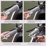 SEAMETAL Self Shrinking Motorcycle Handlebar Cover Silicone Non-Slip Anti Vibration Motorcycle Grip Cover Sleeve Universal Type