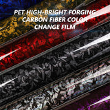 SEAMETAL Car Carbon Fiber Protective Film PET Gloss Forged Wrap Sticker