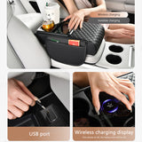 SEAMETAL Car Arm Rest Cushion Thicken High-Density Sponge Center Console Armrest Box Cover Wireless Charging