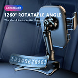 SEAMETAL Car Phone Holder Dashboard Rear View Mirror Mount with Number Plate