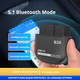 SEAMETAL B26 OBD2 Scanner Bluetooth 5.1 Professional Car Diagnostic Tool Engine Fault Code Reader All OBD2 Vehicles