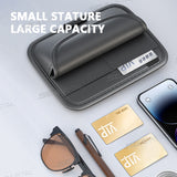 SEAMETAL PU Leather Car Visor Glasses Holder Universal Atuo Sunshade Glasses Bag