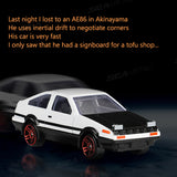 SEAMETAL AE86 Car Drift Ornament Dashboard Drifting Rotating Realistic Vehicle Mount