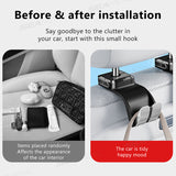 SEAMETAL Car Headrest Hook Premium ABS Rear Seat Hanging Dual Hook 20KG Large Load-Bearing Hook Hanger Universal