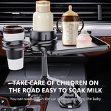 SEAMETAL  360°Adjustable Car Cup Holder Expander With Tray Phone Holder