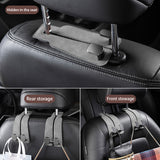 SEAMETAL Double Hidden ABS Car Hook Auto Seat Back Upgrade Rear Seat Car Bag Storage