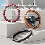 SEAMETAL O Type Car Steering Wheel Protect Cover Universal Leather 38CM Sweat-Absorbing Non-Slip Breathable Car Accessories