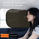 SEAMETAL Car Window Sunshade Car Side Window Insulation Adsorption Curtain Sun Protection Foldable Front Back Sunshade Cover