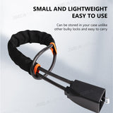 SEAMETAL Universal Car Steering Wheel Lock Auto Seat Belt Buckle Lock Anti-theft Device Steel Cable Lock for Truck SUV Van RV