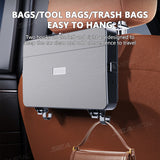 SEAMETAL Plastic Car Backseat Organizer with Foldable Tray, Cup Holder, Trash Can