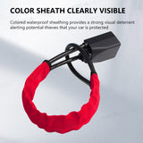 SEAMETAL Universal Car Steering Wheel Lock Auto Seat Belt Buckle Lock Anti-theft Device Steel Cable Lock for Truck SUV Van RV