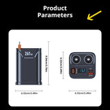 SEAMETAL 7 in 1 261W Car Charger Adapter PD USB Socket Cigarette Lighter Splitter Fast Charge With LED Voltmeter DC Outlet 24V/12V