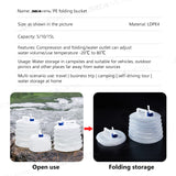 SEAMETAL 5/10/15L Outdoor Collapsible Bucket Foldable Water Bag Survival Water Storage Portable Water Carrier Container Camp