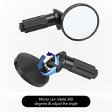 SEAMETAL Motorcycle Handlebar Rearview Mirror Handlebar Extended Rear View Mirror Blind Spot Wide View Safety Adjustable Mirror
