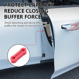 SEAMETAL 4pcs Car Door Lock Shock Absorber Pad Silicone Anti-Vibration Silent Damper Buffer Door Lock Buckle Protector