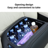 SEAMETAL Leather Multi-functional Car Storage Box, Passenger Side Large Opening Storage Box, Large Capacity Trunk Organizer