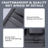 SEAMETAL PU Leather Car Seat Back Organizer With Pockets Kick Mats