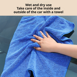 SEAMETAL 350GSM Microfiber Car Wash Towel High Density Absorbent Cleaning Cloth Car Detailing Window Glass Scratch-Free Washcloth