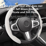 SEAMETAL Car Steering Wheel Booster Cover Universal Winter Warm Non-Slip Auto Interior Steer Protector Decoration Accessories