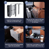 SEAMETAL Plastic Car Backseat Organizer with Foldable Tray, Cup Holder, Trash Can