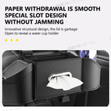 SEAMETAL Car Seat Back Organizer with Dual Cup Holders, Tissue Box, and Phone Storage