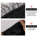 SEAMETAL Universal Car Steering Wheel Sunshade Silver Coated Cloth Auto Steering Wheel Cover Sun Protection Insulation Accessories