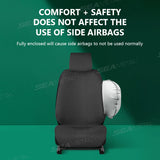 SEAMETAL Linen Car Seat Cover Universal Front Back Car Seat Cushion