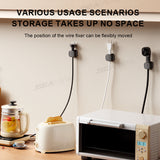 SEAMETAL 10Pcs Cable Clips Organizer, Strong Adhesive Cord Holder, No Drilling Required,