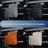 SEAMETAL Car Air Vent Pouch Leather Sunglass Case Multifunctional Storage Container For Smart Phone Pen Glasses Auto Accessories