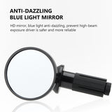 SEAMETAL Motorcycle Handlebar Rearview Mirror Handlebar Extended Rear View Mirror Blind Spot Wide View Safety Adjustable Mirror
