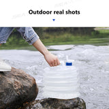 SEAMETAL 5/10/15L Outdoor Collapsible Bucket Foldable Water Bag Survival Water Storage Portable Water Carrier Container Camp