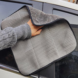 SEAMETAL 40x40cm Car Wash Towel 850GSM High Absorption Cleaning Towel Coral Velvet Twisted Braid Cloth
