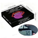 SEAMETAL Creative Fun Red Lips Lamp Car Interior Rear Windshield LED Funny Decorative Lights Display Atmosphere Screen Lights