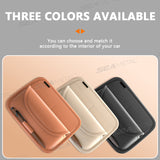 SEAMETAL PU Leather Car Visor Glasses Holder Universal Atuo Sunshade Glasses Bag