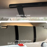Car Sun Visor Vanity Mirror with Adjustable LED Lights Rechargeable